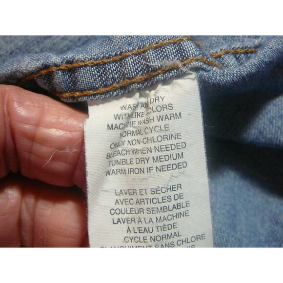 Vtg Levi Signature Denim Button Up with button down collar men's XXL - Picture 8 of 9